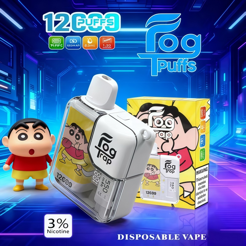 Fog Trap拉布布×蠟筆小新聯名款12000口拋棄式小煙|卡通造型吸睛×耐抽好入口 Fog-trap
